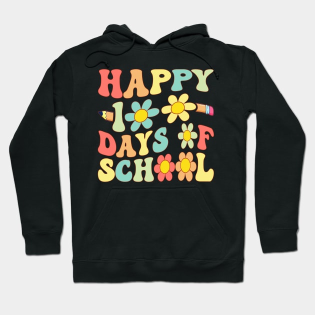 Happy 100 Days of School Kids Teachers 100 Days Smarter Hoodie by Vcormier